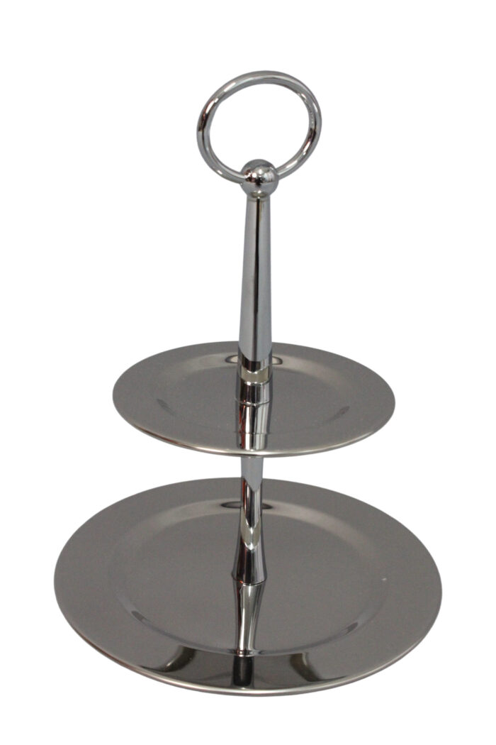 Etagere, 2-stufig vernickelt