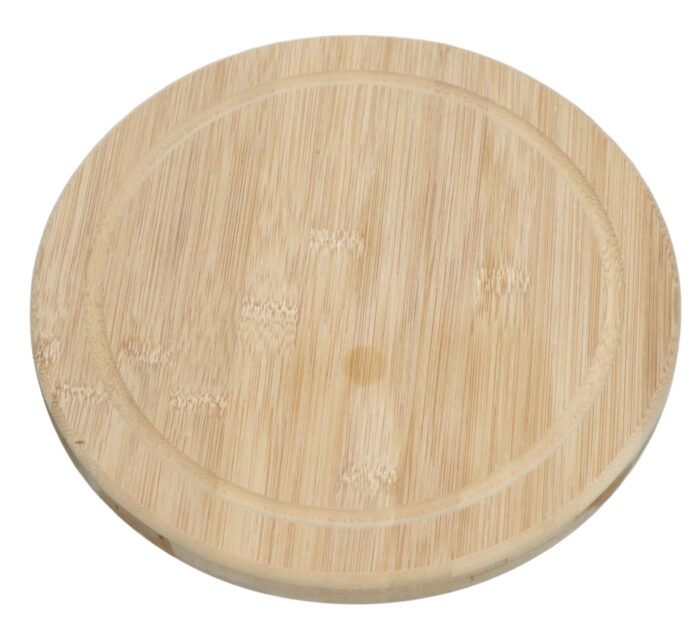 Holzteller mit Saftrille Ø25