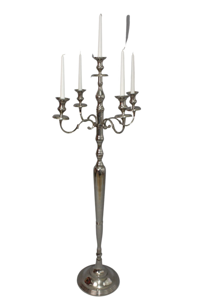 Leuchter 5-armig silber 160cm