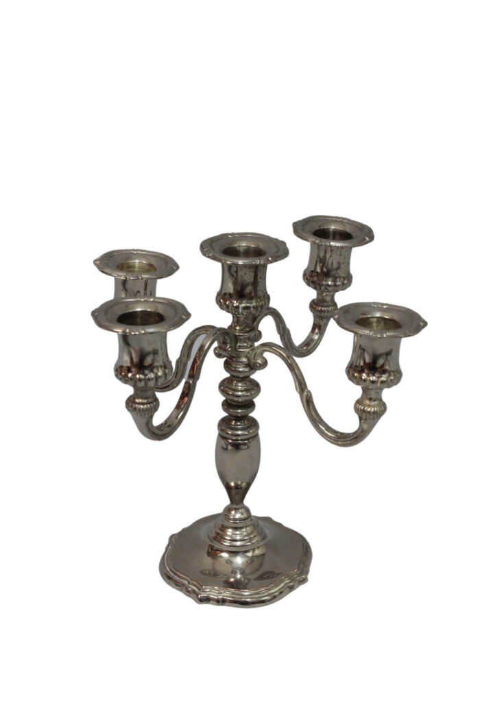 Leuchter 5-armig silber 20,5cm