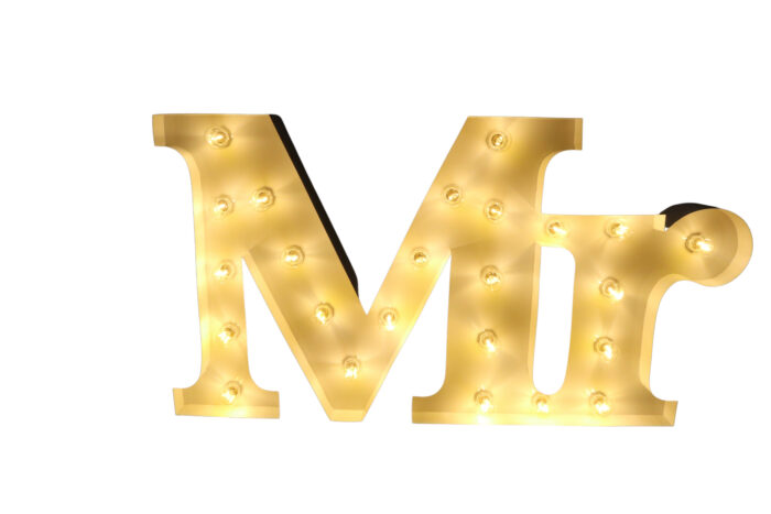 Leuchtbuchstabe "MR" XL