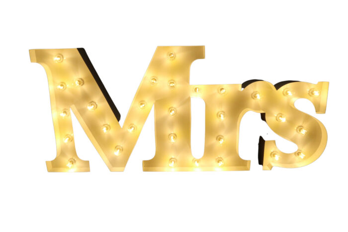 Leuchtbuchstabe "MRS" XL