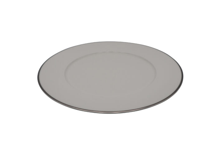 Platzteller mit Platinrand
