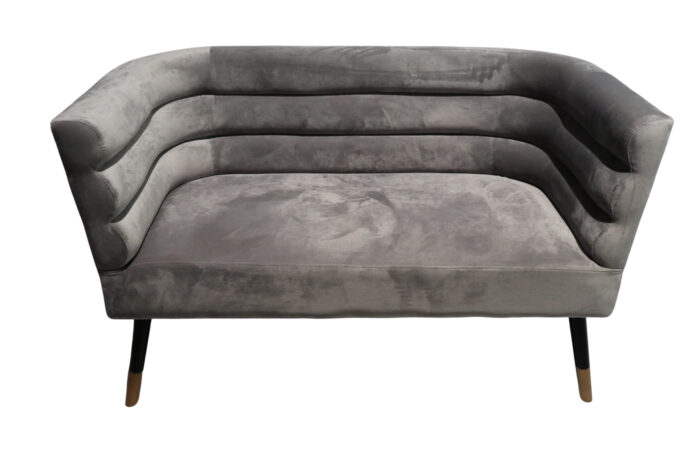 Samtsofa "York" Hellgrau