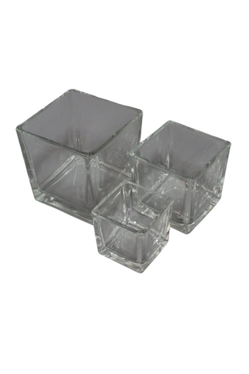 Windlichtglas Cube 8 cm